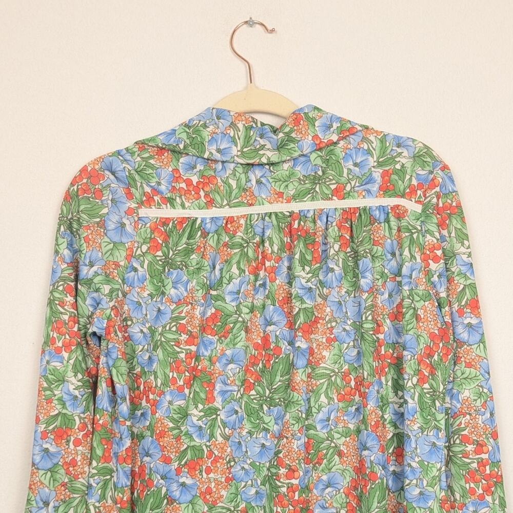 Vintage Floral 60s/70s Style Cottagecore Garden Print House Dress - Picture 5 of 8